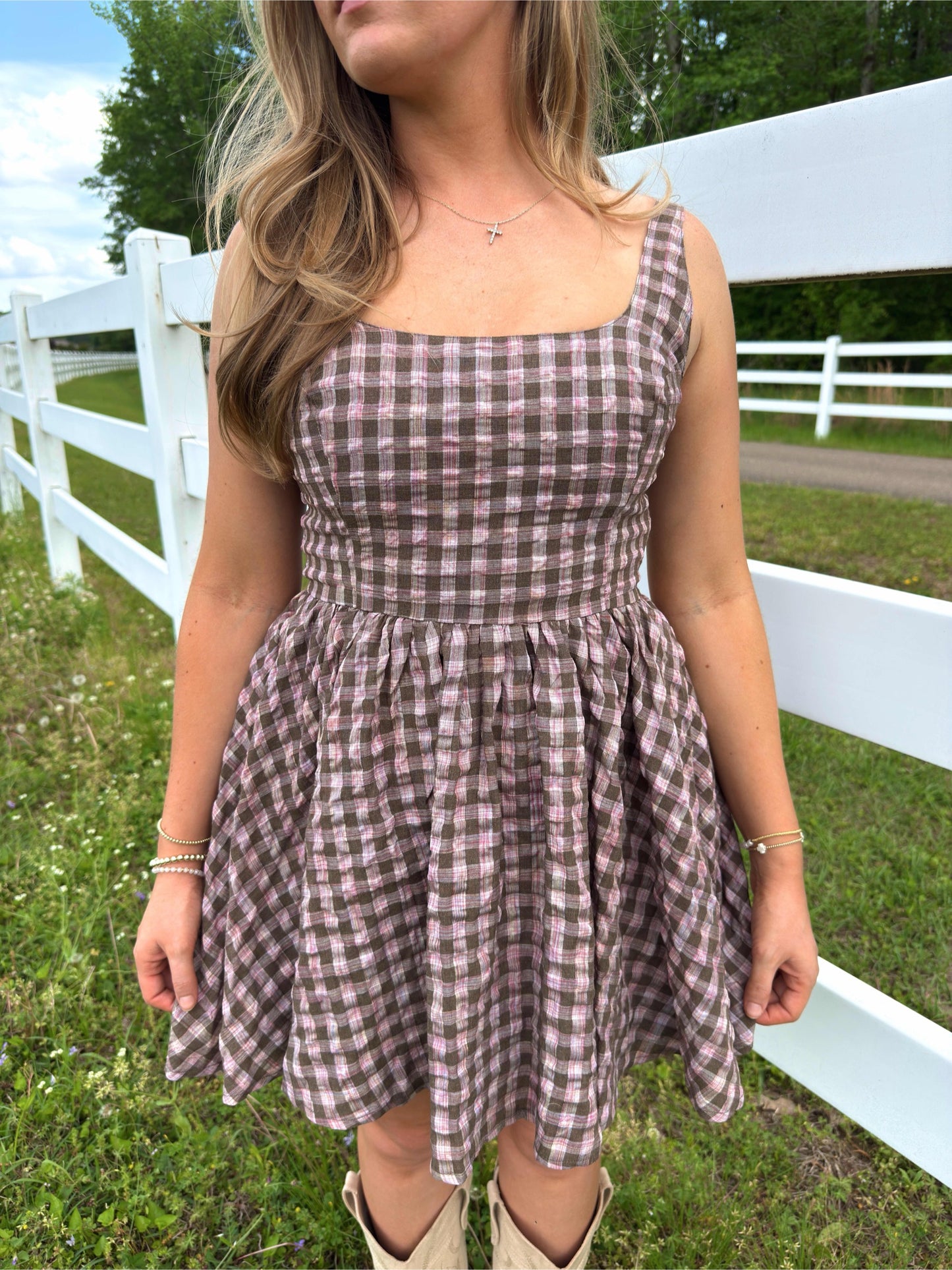 Riley Plaid Mini Dress